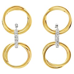 A. Simon LE4898 Orecchini con diamanti in oro bicolore 18 carati
