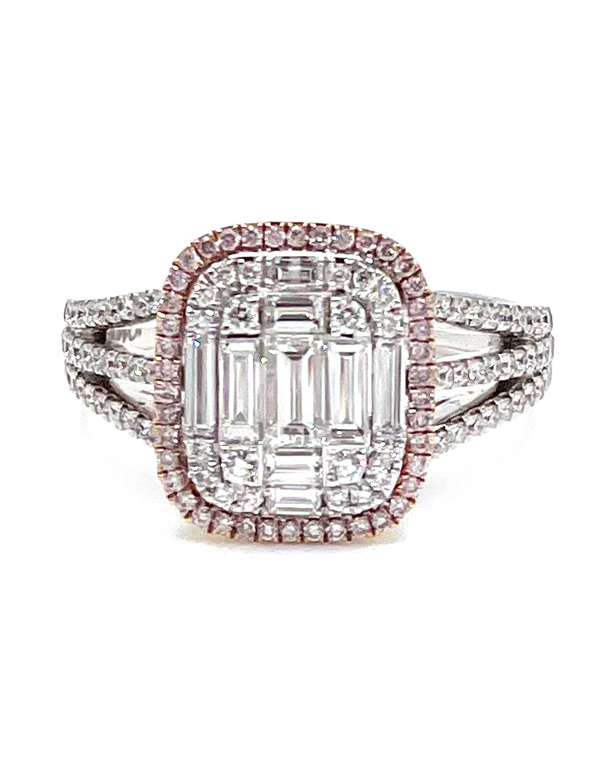 Simon G. MR2627 18K white and rose gold ring from the 