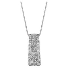 Simon G. ""Super Sparkle"" Diamant-Pavé-Anhänger-Halskette aus 18 Karat Weißgold