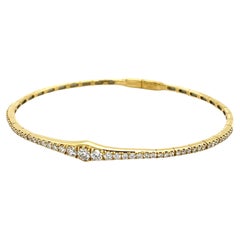 A. Simon G. Bracciale con diamanti affusolati in oro bianco e giallo 18 carati
