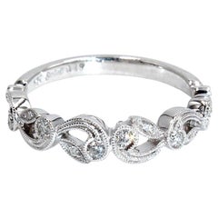 Simon G. Duchess 18K White Gold Diamond Wedding Band, 0.17 Carats