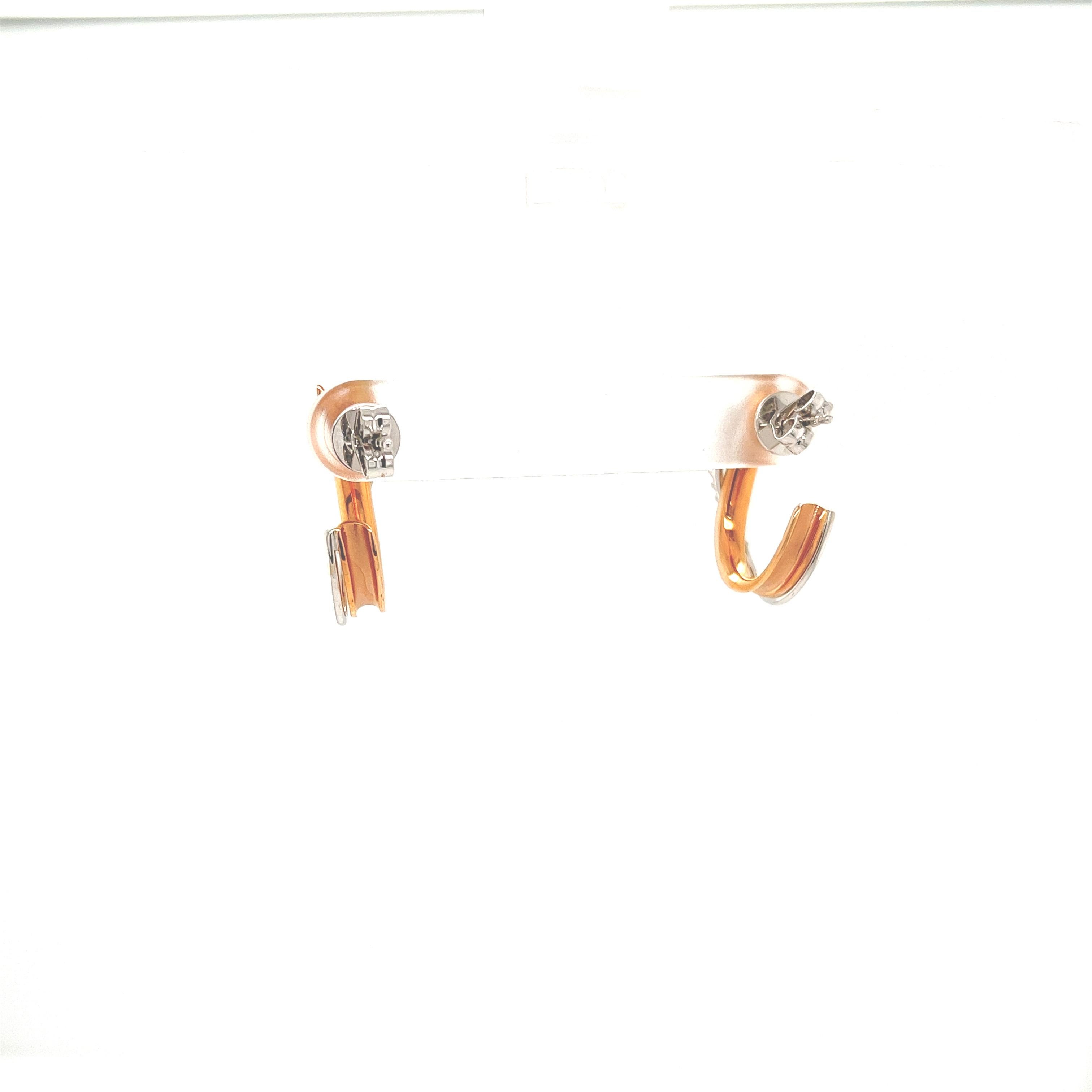 Simon G Vintage inspirierte Ohrringe aus 18 Karat Roségold und Weißgold mit 0,19 Karat Diamanten im Angebot 7