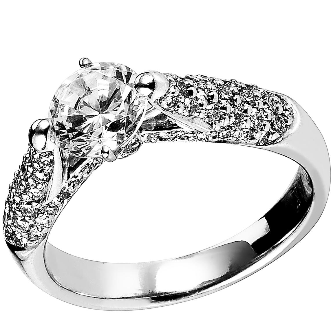 Simon G. Women's 18 Karat White Gold Diamond Engagement Ring SM8-051931 1