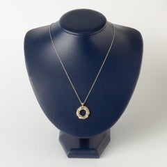 Simon G Wreath Mixed Metals 0.16ct Round Diamond Pendant Necklace