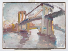 Vintage Américain Pont de New York City Cityscape