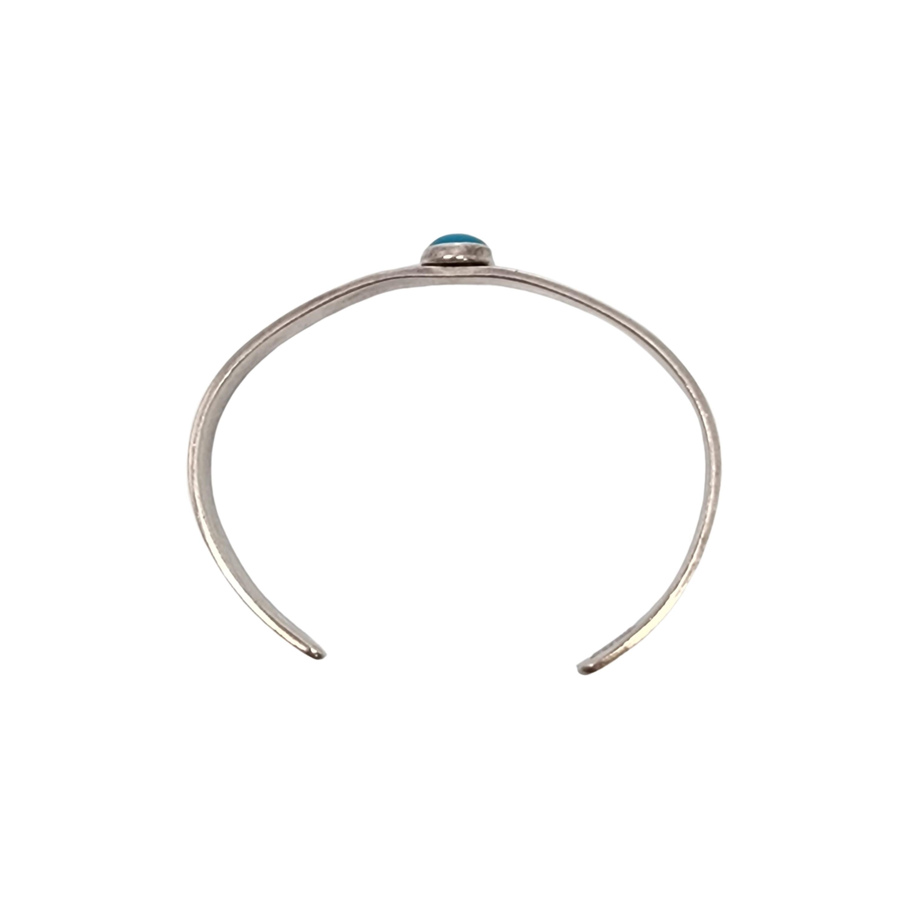 Women's Simon Garcia Santa Fe Sterling Silver Turquoise Cuff Bracelet #18193 For Sale