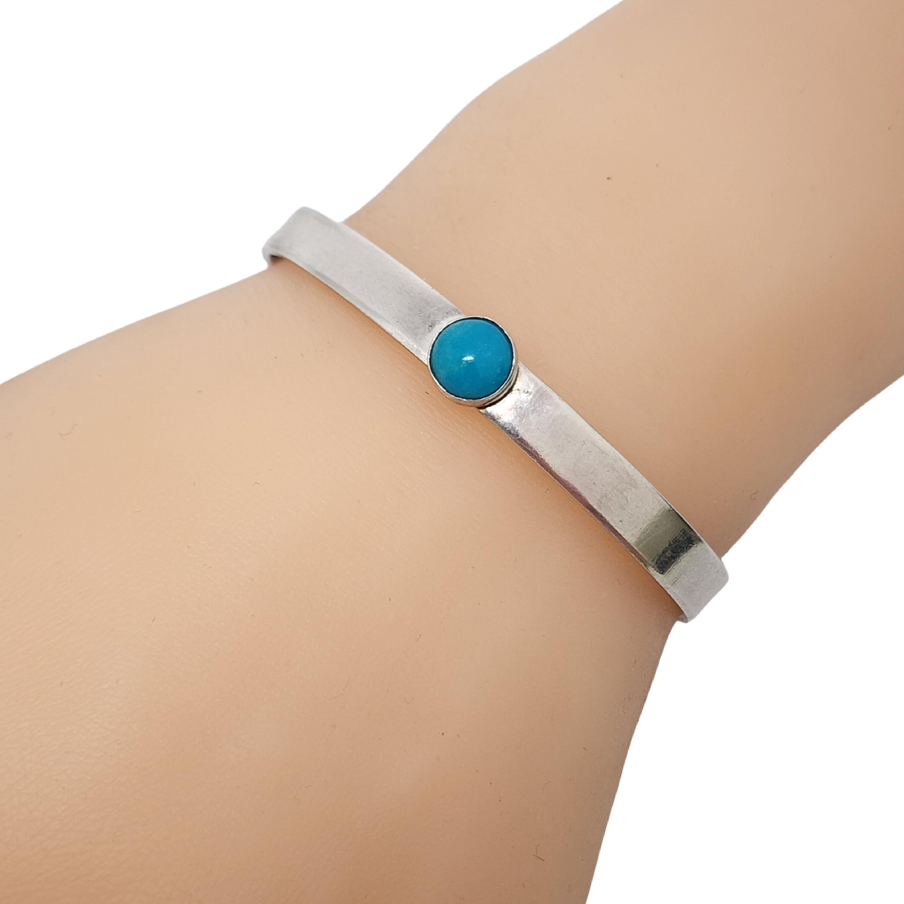 Simon Garcia Santa Fe Sterling Silver Turquoise Cuff Bracelet #18193 For Sale 4