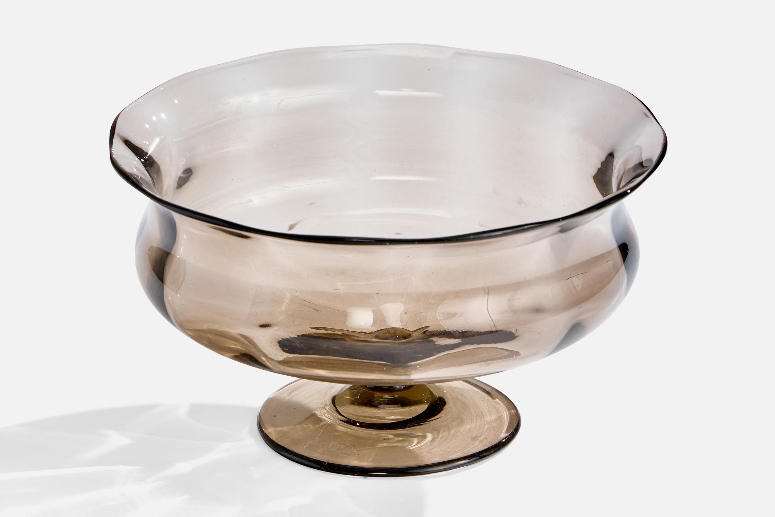 Scandinavian Modern Simon Gate, Bowl, Glass, Sweden, 1930s For Sale