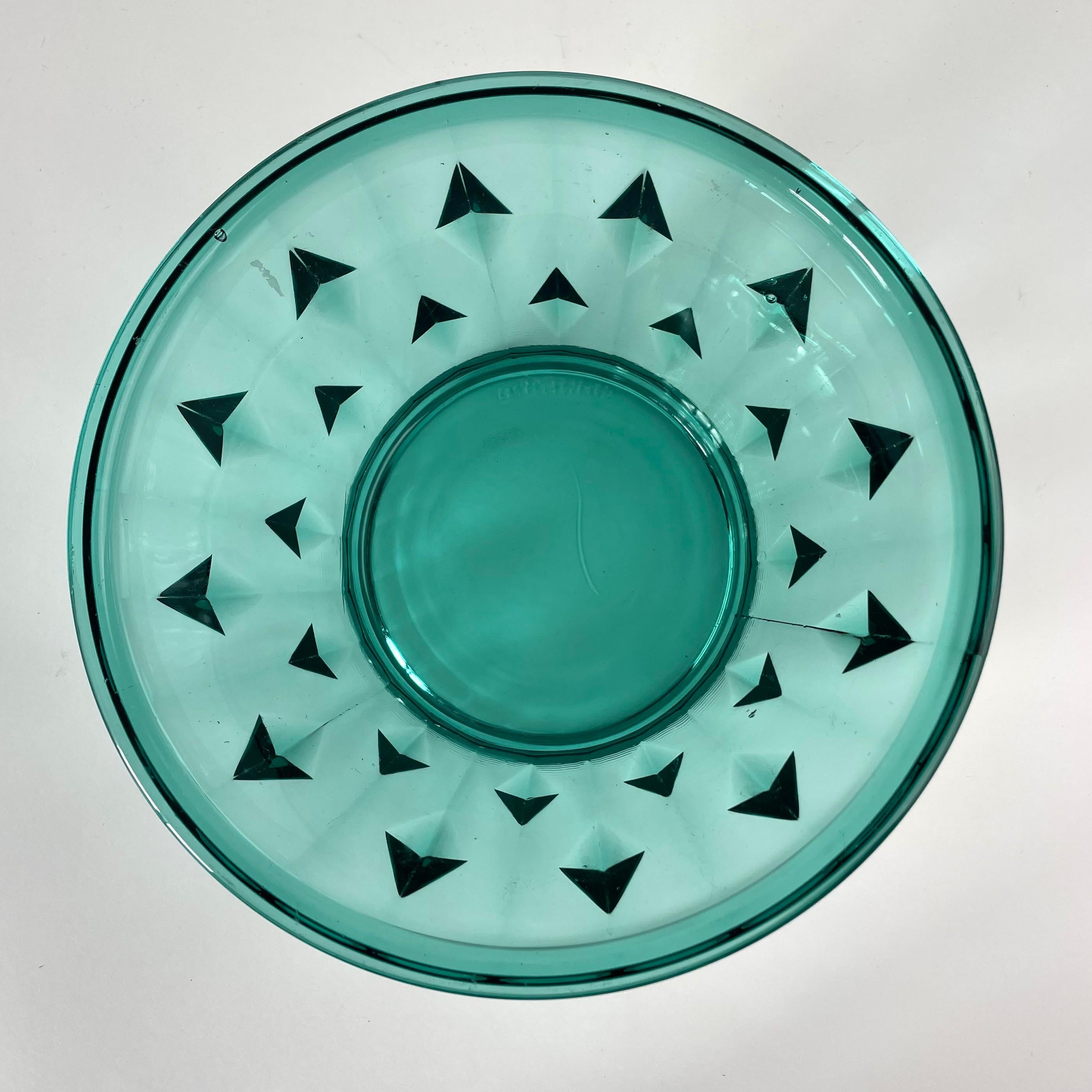 Vetro Simon Gate per Orrefors - Ciotola in vetro pressato Art Déco, Svezia, 1930 ca. in vendita