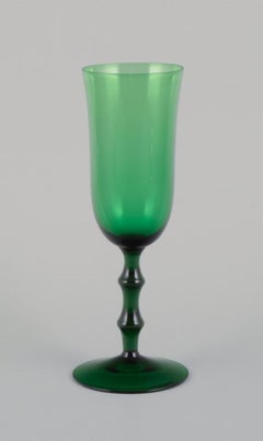 Simon Gate for Orrefors, Sweden. Six "Salut" champagne glasses.