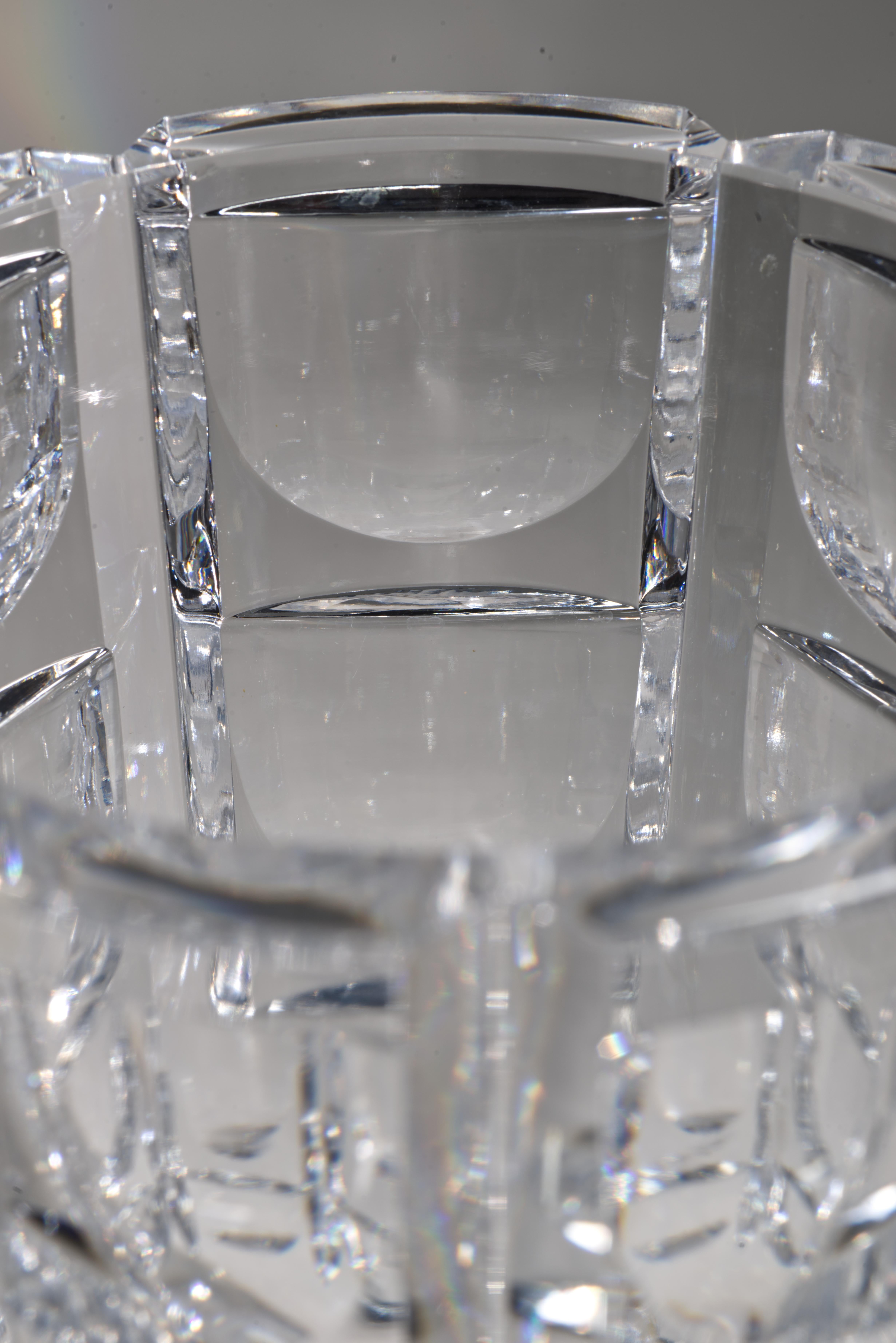 20th Century Simon Gate for Orrefors Thousand Windows Art Deco Crystal Vase, 1932 For Sale