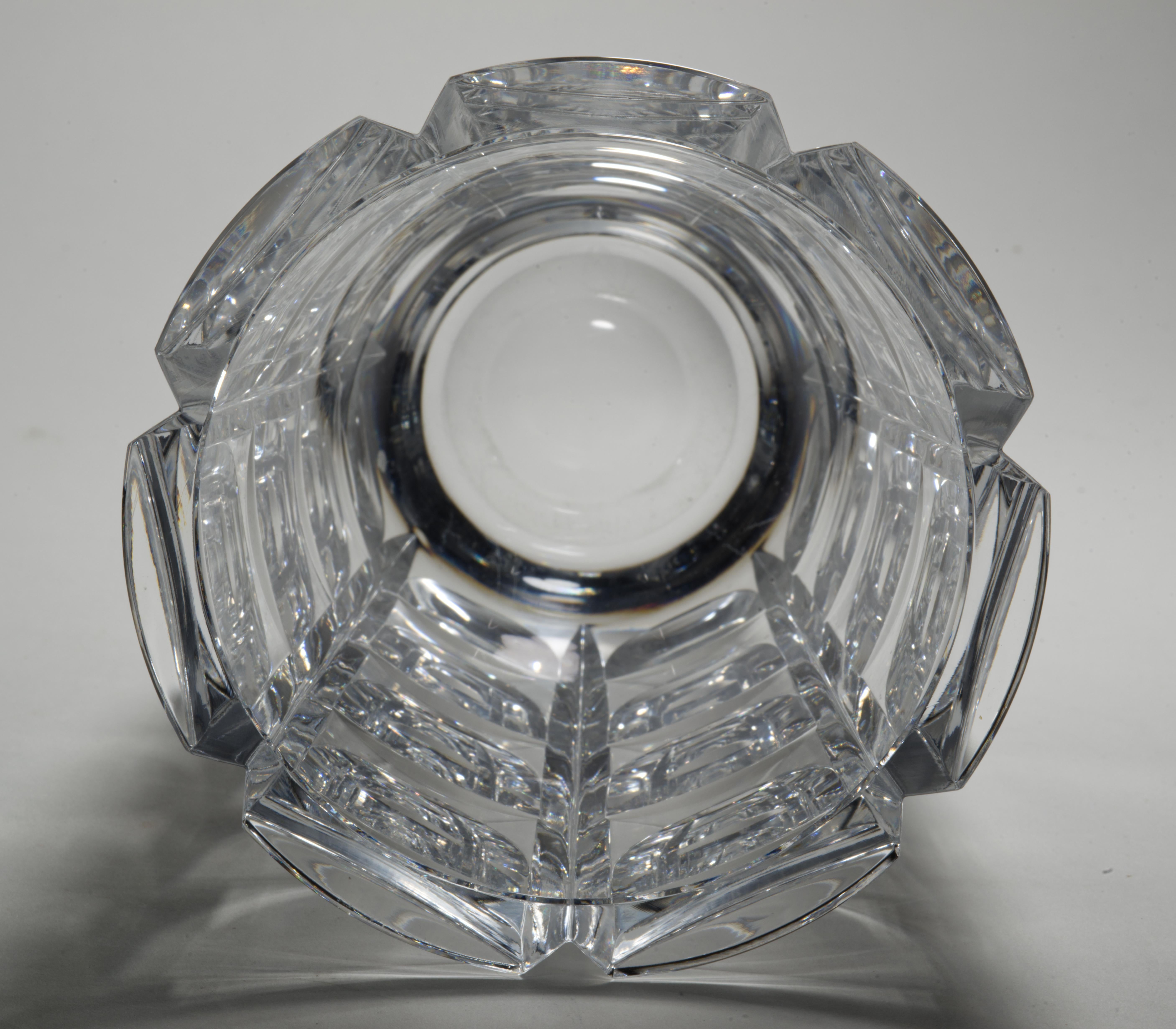 Simon Gate for Orrefors Thousand Windows Art Deco Crystal Vase, 1932 For Sale 2