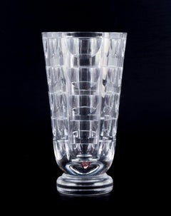 Simon Gate for Orrefors.  "Tusen Fönster" ("A thousand windows") art glass vase.