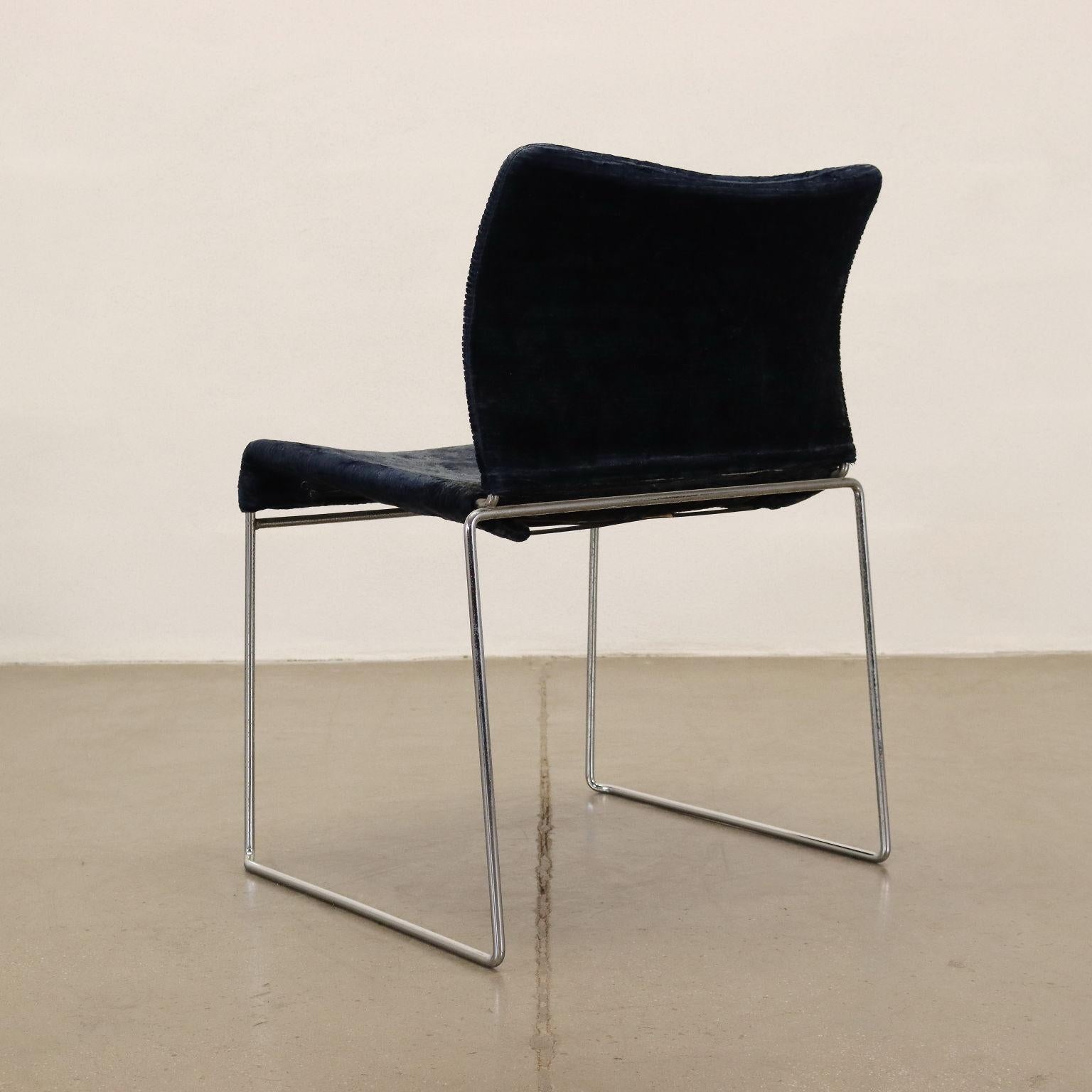 Late 20th Century Simon Gavina Jano Chair Velvet Italy 1970s For Sale