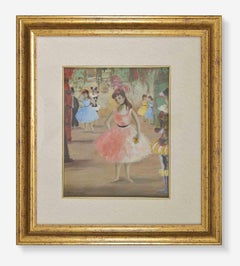 Dancer at the theater  - Paint by Simon Georgette - Early 20th Century 