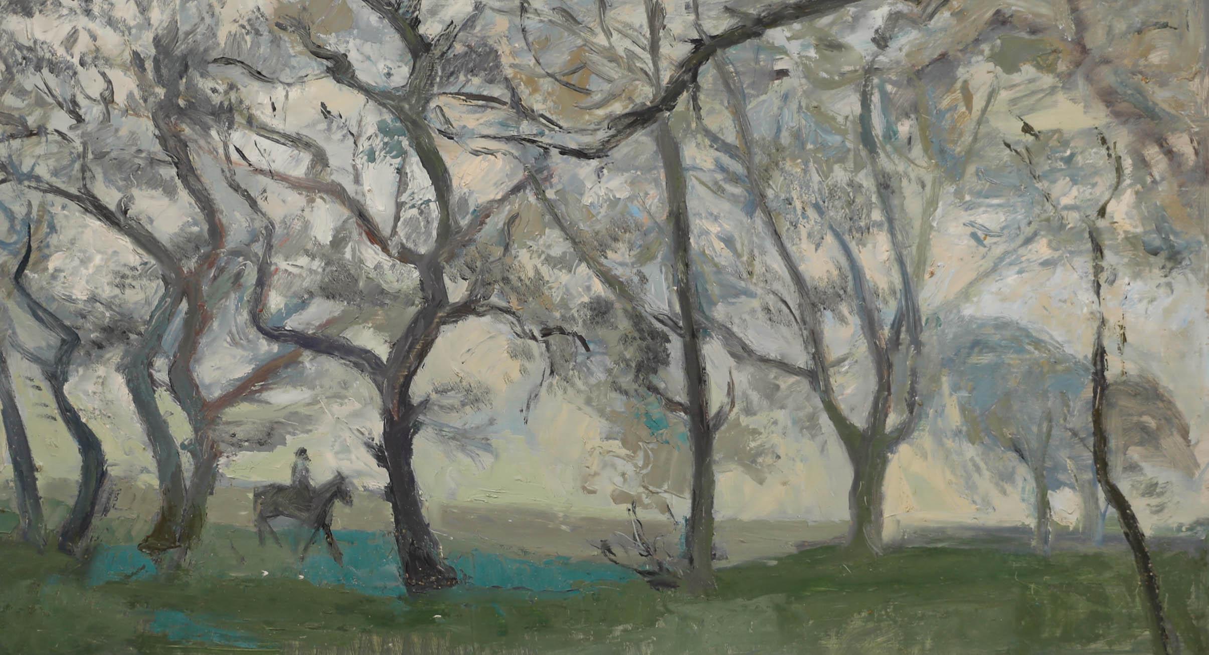 Simon Goldberg (1916-2002) - 1964 Oil, Riding Through the Woods 1