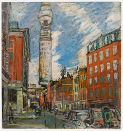 Simon Goldberg (1916-2002) - 1965 Öl, Das Postamtsamt