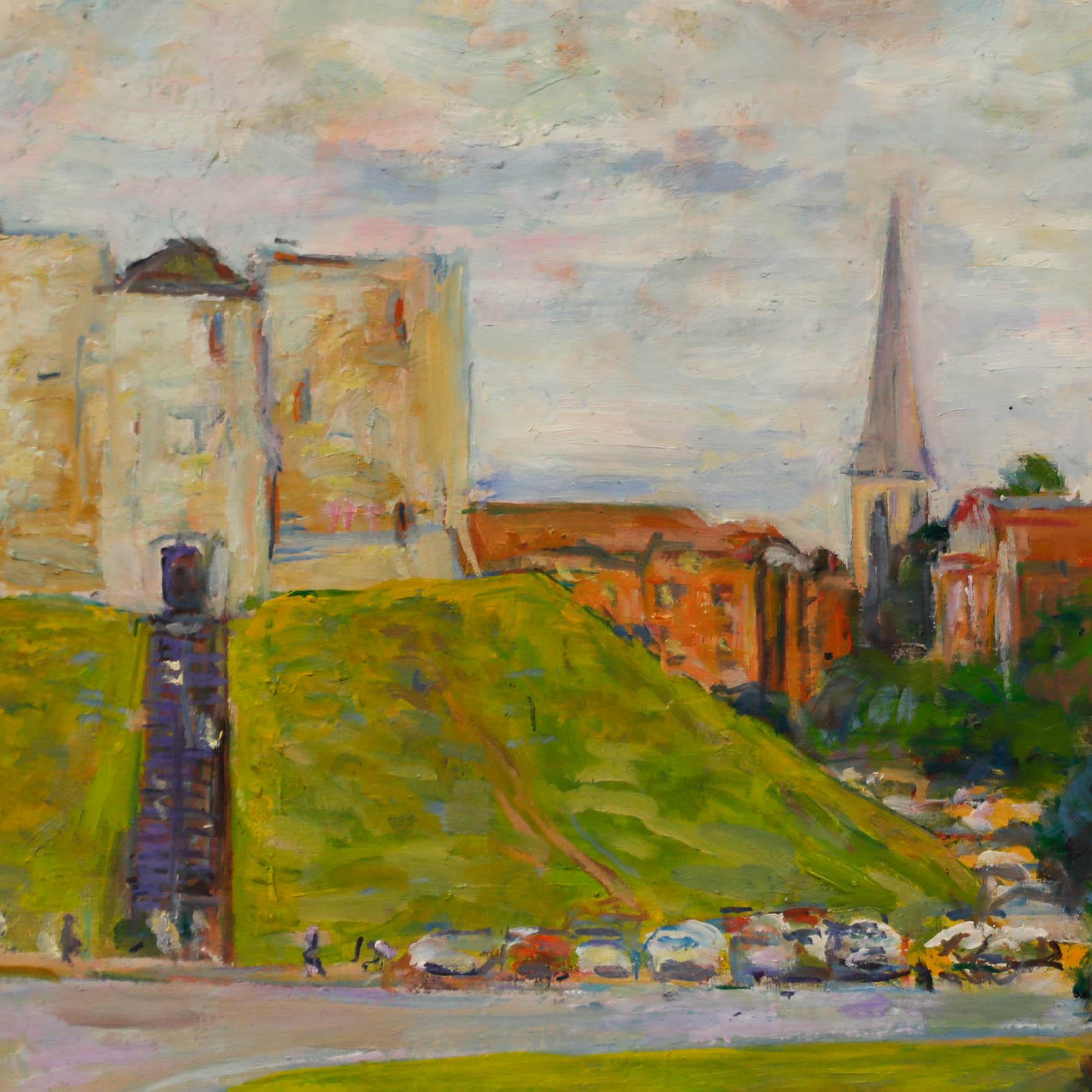 Simon Goldberg (1916-2002) - 2000 Olio, Torre di Clifford, York in vendita 3