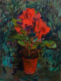 Simon Goldberg (1916-2002) - 2001 Öl, Begonia