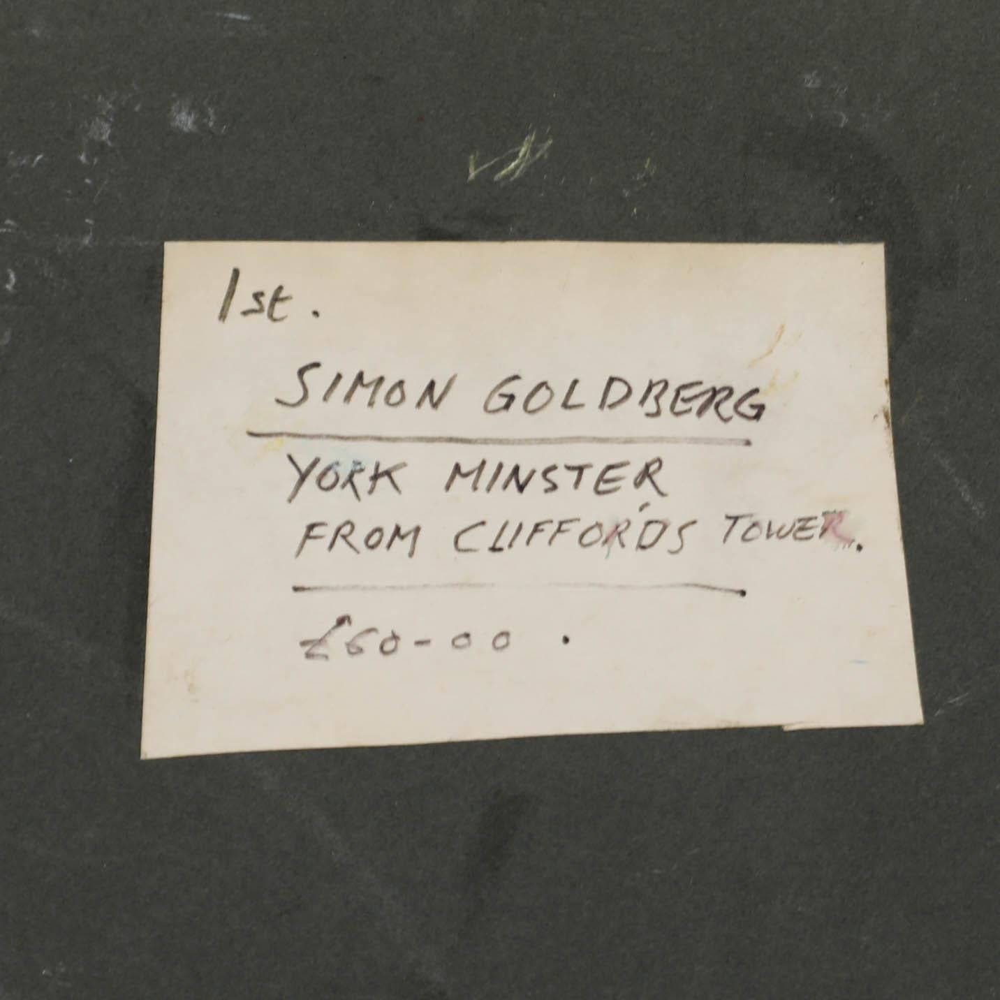 Simon Goldberg (1916-2002) - Ölgemälde, Helmsley Castle, 20. Jahrhundert im Angebot 3