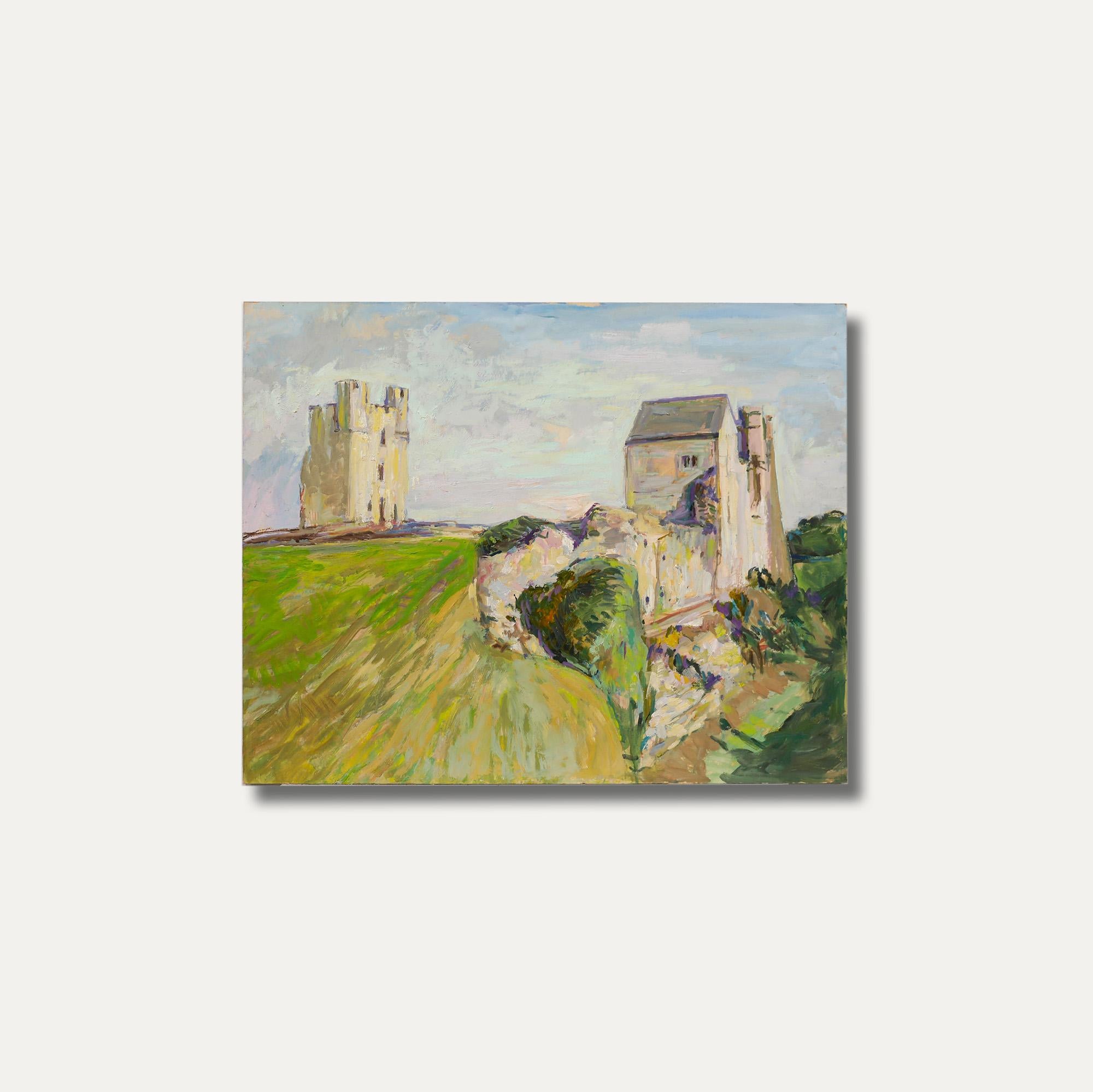 Simon Goldberg (1916-2002) - Olio del XX secolo, Castello di Helmsley II in vendita 4