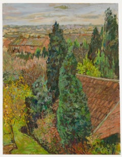 Simon Goldberg (1916-2002) - 20th Century Oil, Rooftops in Autumn