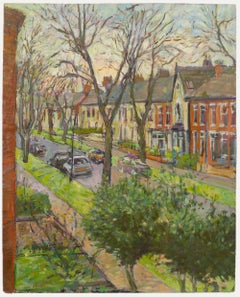 Simon Goldberg (1916-2002) - 20th Century Oil, Suburban Sunset