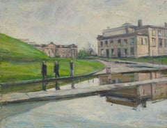 Simon Goldberg (1916-2002) - Olio della metà del XX secolo, Riflessi di un maniero