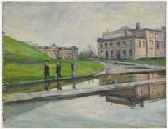 Simon Goldberg (1916-2002) - Olio della metà del XX secolo, Riflessi di un maniero