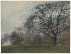 Simon Goldberg (1916-2002) - Ölgemälde, Park on a Misty Morning, Mitte des 20. Jahrhunderts
