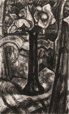 Simon Goldberg (1913-1985) - Mid 20th Century Etching, Vase of Flowers