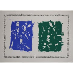 1982 Simon Hantaï Musée Cantini Marseille Original Exhibition Poster