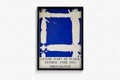 1984 Affiche originale de l'exposition de Simon Hantaï au Centre d'art de Flaine