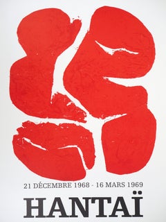 Abstract Red Tabula - Original Lithograph Poster (Fondation Maeght, 1969)