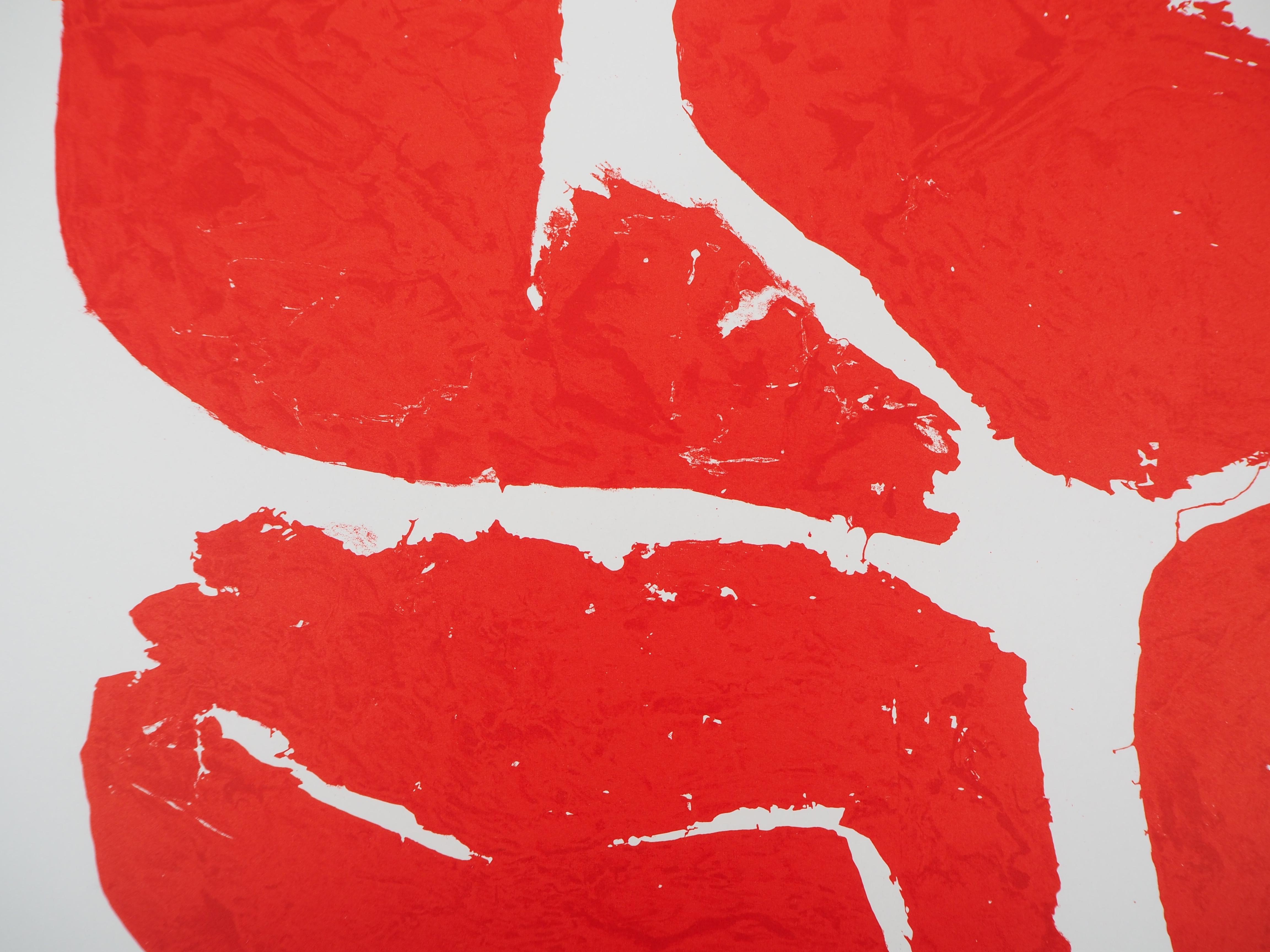 Simon HANTAI
Abstract Red Tabula, 1969

Original Lithograph Poster 
On wove paper 70 x 48 cm (c. 28 x 19 in)
Created for the artist exhibition at Fondation Maeght in 1969

Excellent condition