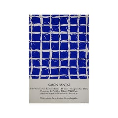 Simon Hantaï 1976 Original Exhibition Poster, Musée National d'Art Moderne