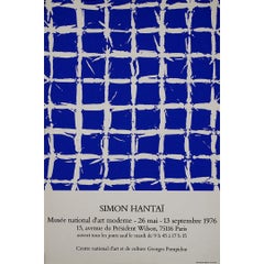 Simon Hantaï 1976 Original Exhibition Poster, Musée National d'Art Moderne