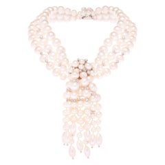 Simon Harrison Audrey Champagne Freshwater Pearl 
Sterling Silver Necklace