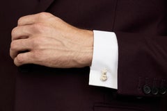 Simon Harrison Chinese Zodiac Sterling Silver Snake Cufflinks