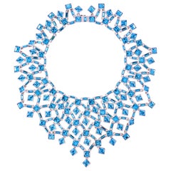 Simon Harrison Claudette Large Aquamarine Crystal Necklace