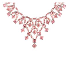 Simon Harrison Claudette Small Pink Crystal Necklace