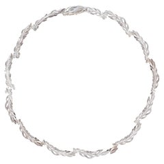 Simon Harrison Deadalus Short Sterling Silver Feather Necklace