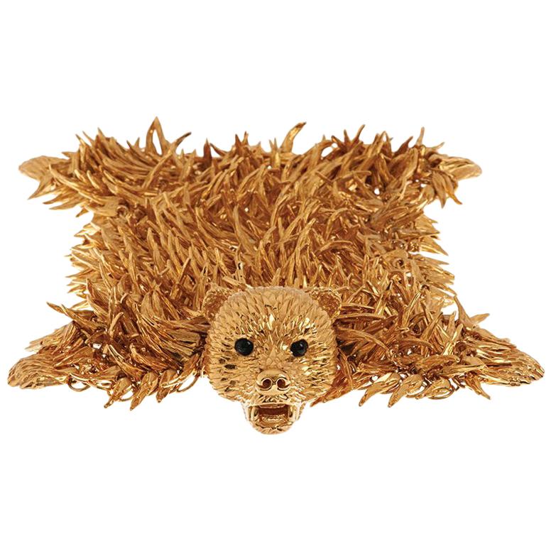 Simon Harrison Dionysus Gold Stainless Steel Bear Bracelet