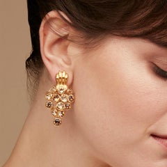 Simon Harrison Gold Dionysus Leopard Earrings