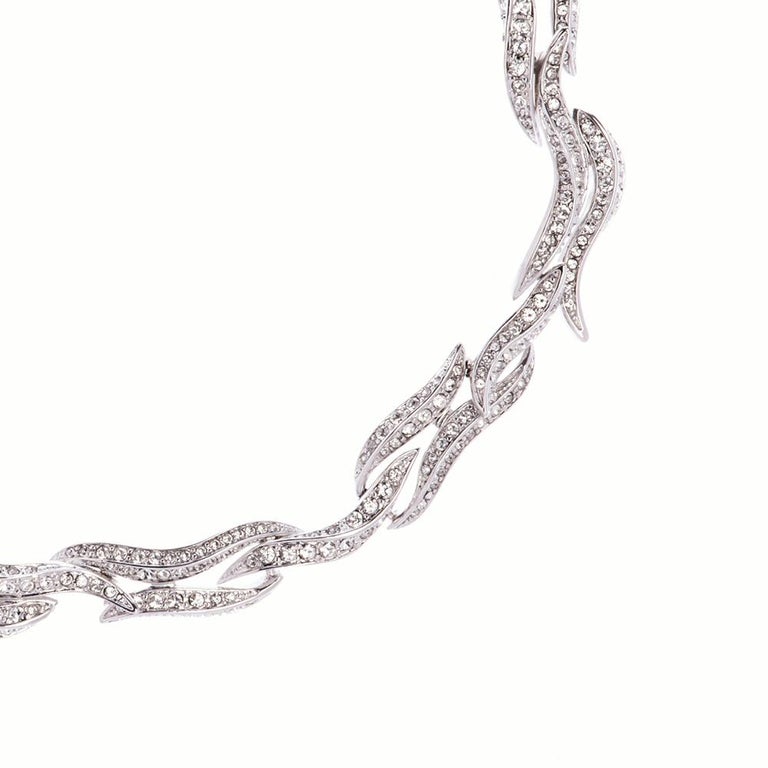 Simon Harrison Flaming Heart Drop Crystal Necklace For Sale at 1stDibs