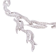 Simon Harrison Flaming Heart Drop Crystal Necklace