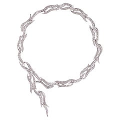 Simon Harrison Flaming Heart Drop Crystal Necklace