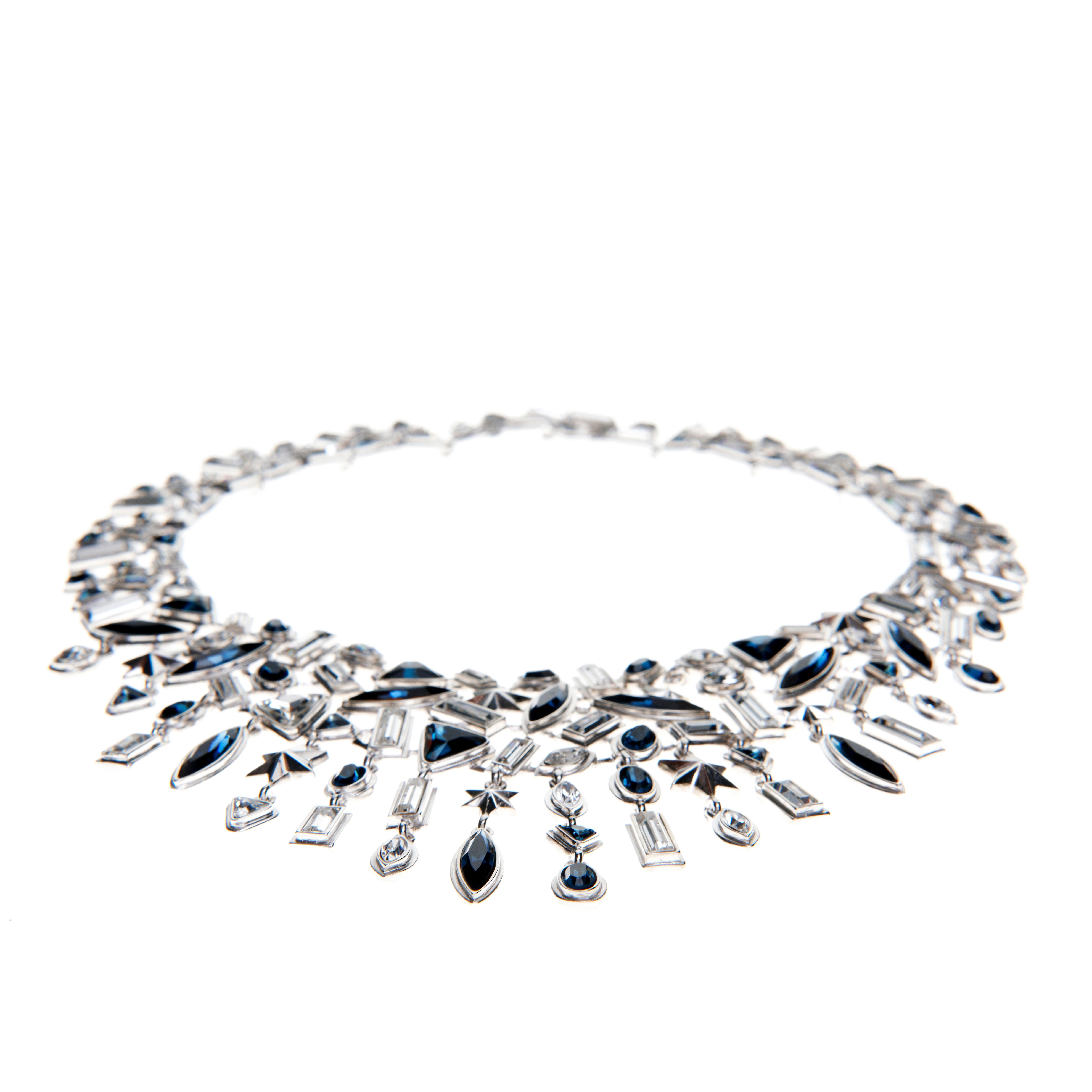 Contemporary Simon Harrison Galaxy & Stars Crystal Necklace For Sale