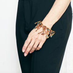 Simon Harrison Hera Peacock Plume Crystal Bracelet