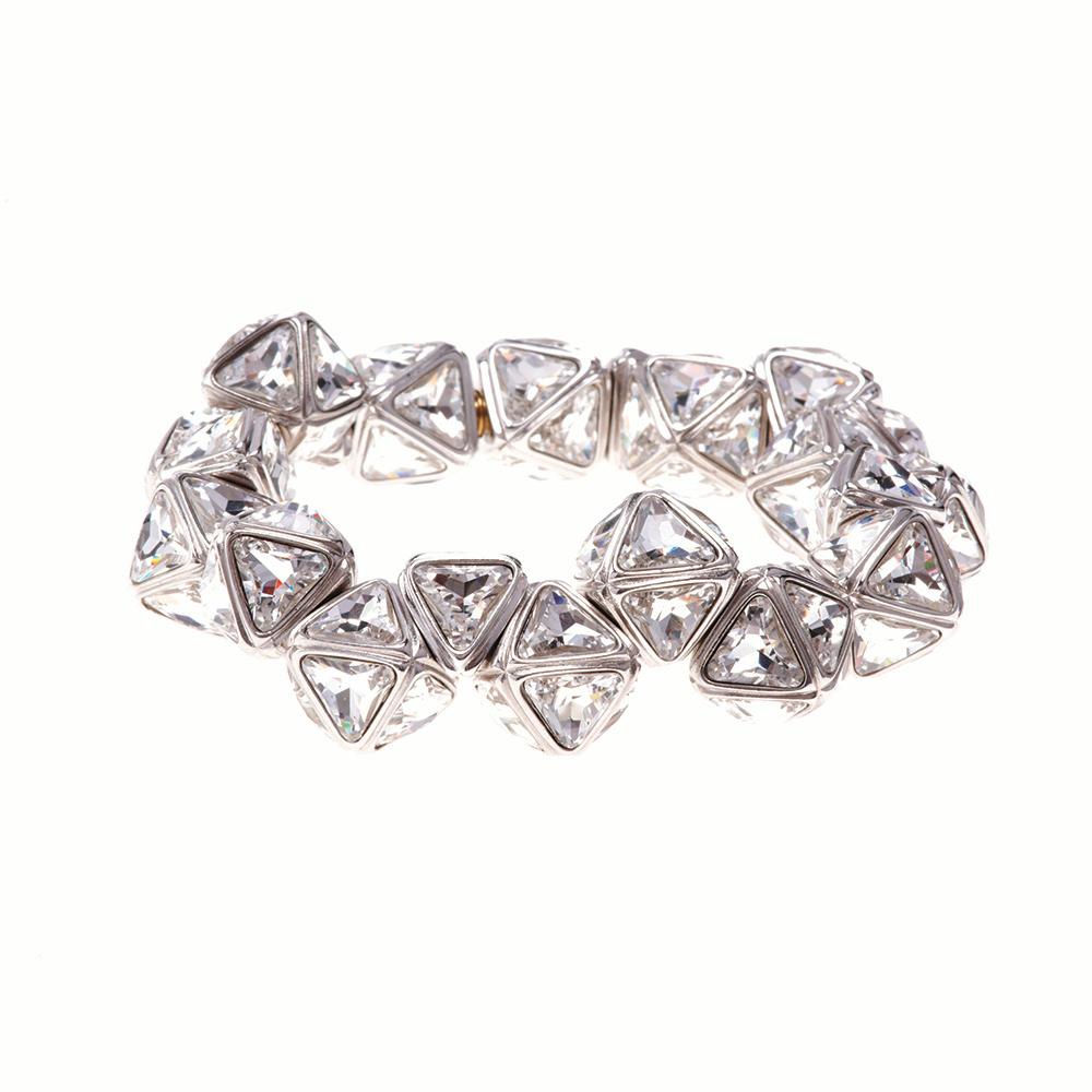 Contemporary Simon Harrison Ice Flow Crystal Pyramid Bracelet For Sale